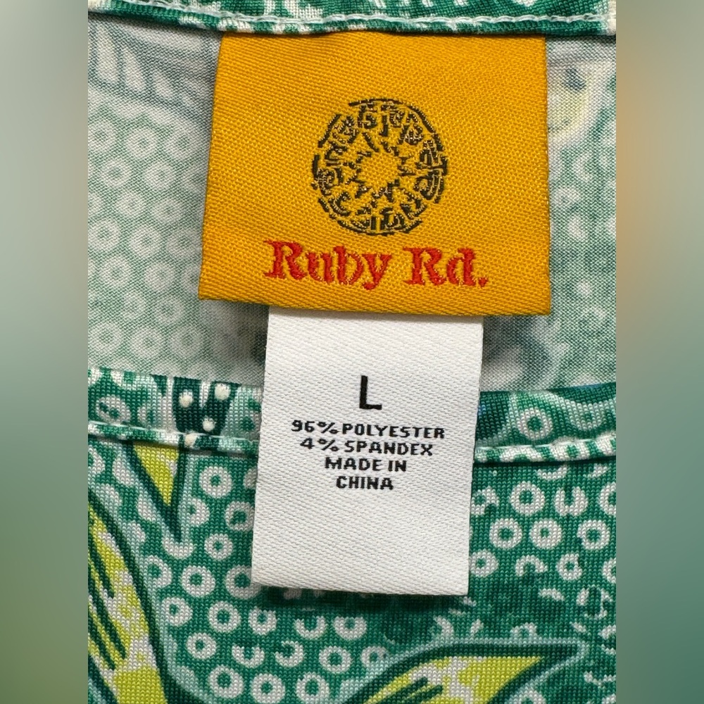 Ruby Rd. Green and White Patterned floral dress. … - image 3